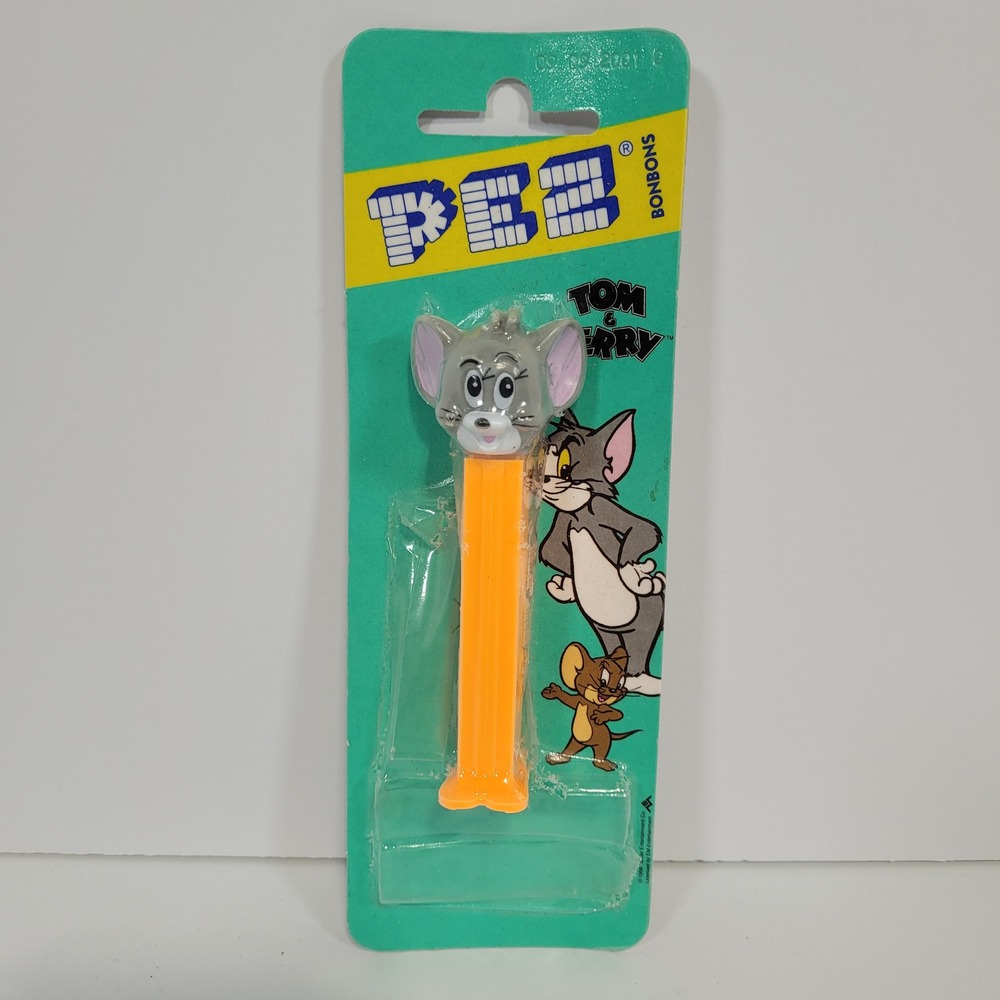 Vintage European PEZ Tom & Jerry Tuffy Mouse Orange Stem Dispenser New No Candy